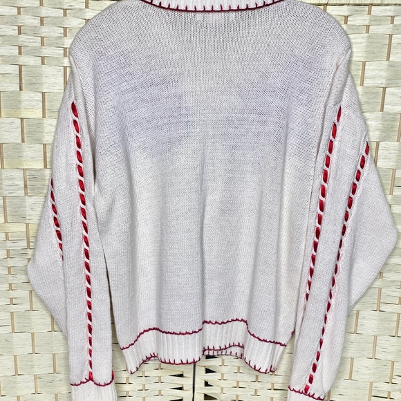 Christmas Cardigan By Work In Progress Classics Long Sleeve Size Med. - Picture 7 of 10